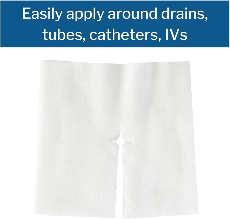 McKesson Split Sponges High Absorbency 6Ply Sterile IV and Tracheostomy Dressings PolyesterRayon Blend 4 in x 4 in 2 Per Pack 300 Packs 600 Total - Image 4