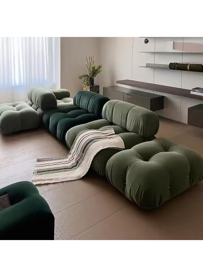 Poppins HOME Modern Nordic Velvet L-Shape Modular Sofa Set - Image 1