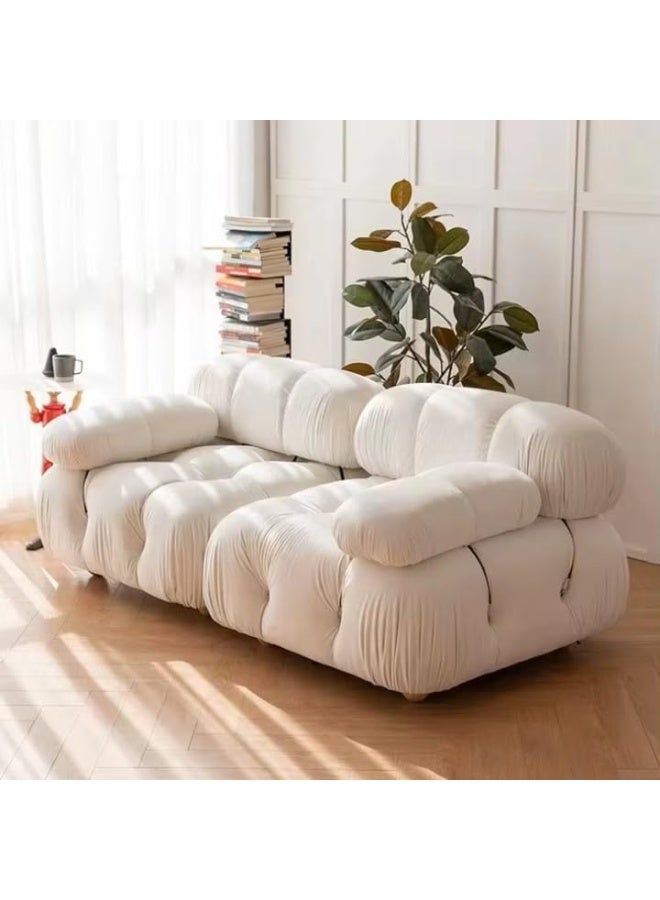 Poppins HOME Modern Nordic Velvet L-Shape Modular Sofa Set - Image 5