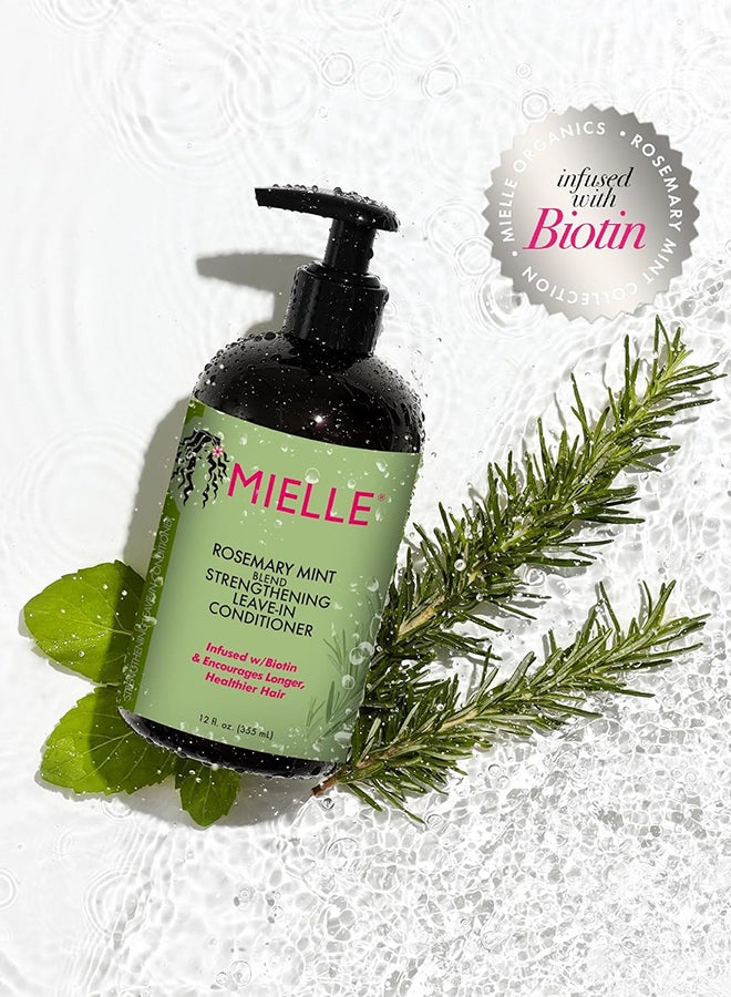 MIELLE Rosemary Mint Blend Strengthening Leave In Conditioner 355ml - Image 3