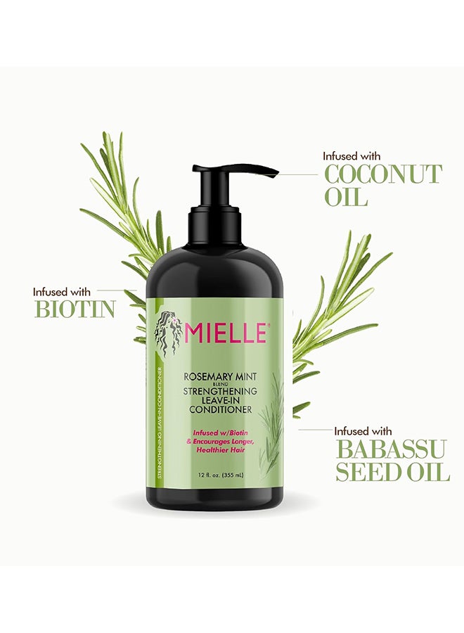 MIELLE Rosemary Mint Blend Strengthening Leave In Conditioner 355ml - Image 2