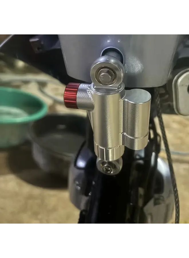 Black Mini Aluminum Adjustable Steering Damper Bracket Mount for Scooters - Image 2