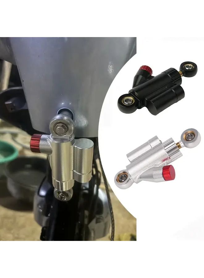 Black Mini Aluminum Adjustable Steering Damper Bracket Mount for Scooters - Image 1