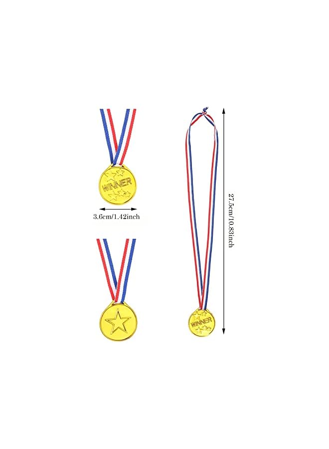 promass Plastic Medals, 20pcs Winning Medals Kids Party Medals for Athletic Games Competition Times Party Decorations - Image 2
