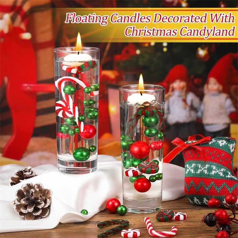 comfrt Christmas Vase Fillers for Floating Candles DIY - 2023 New Christmas Vase Filler Vases, Floating Pearls for Centerpieces Vases Candy Christmas Decoration (I) - Image 5