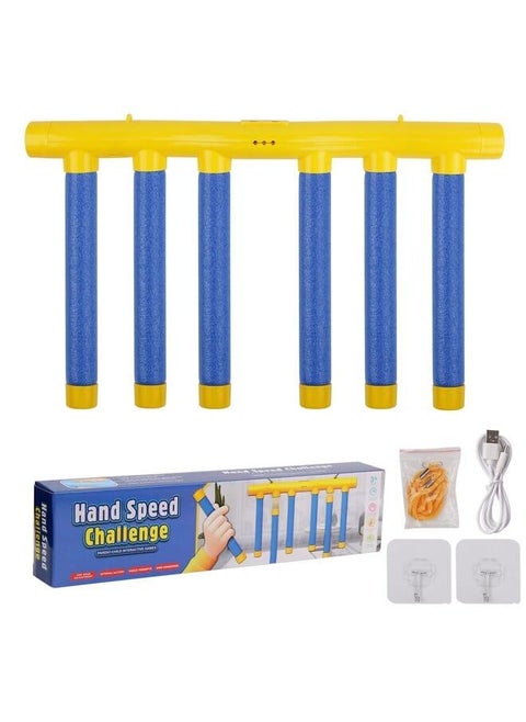 Catching Sticks Game Reaction Training Toy, Drop Stick Game, 2025 Upgrade Hand Eye Coordination Reaction Training Toy，New Drop Trivia Game, Adjustable Speed Catching Game