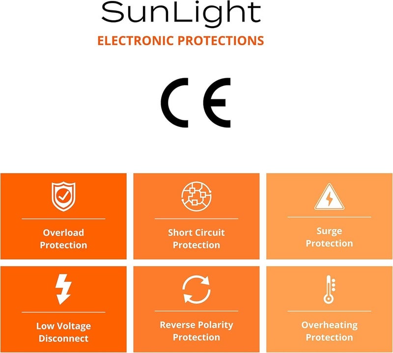 Morningstar Corporation منظم شحن الطاقة الشمسية Morningstar Sunlight 10A (SL-10L-12V) - منظم لوحات شمسية لبطاريات 12 فولت، تحكم في الإضاءة، إعداد سهل، أطراف مقاومة للتآكل، ضمان 5 سنوات - مصمم في الولايات المتحدة الأمريكية - Image 4