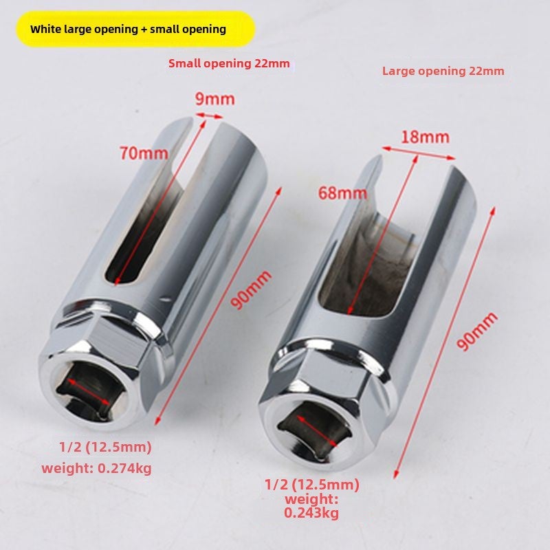 Automotive Oxygen Sensor Socket Removal Wrench Tool Oxygen Sensor Socket 22mm Special Tool Free Shipping(1/2 black large opening 22mm * 90mm) - Image 3