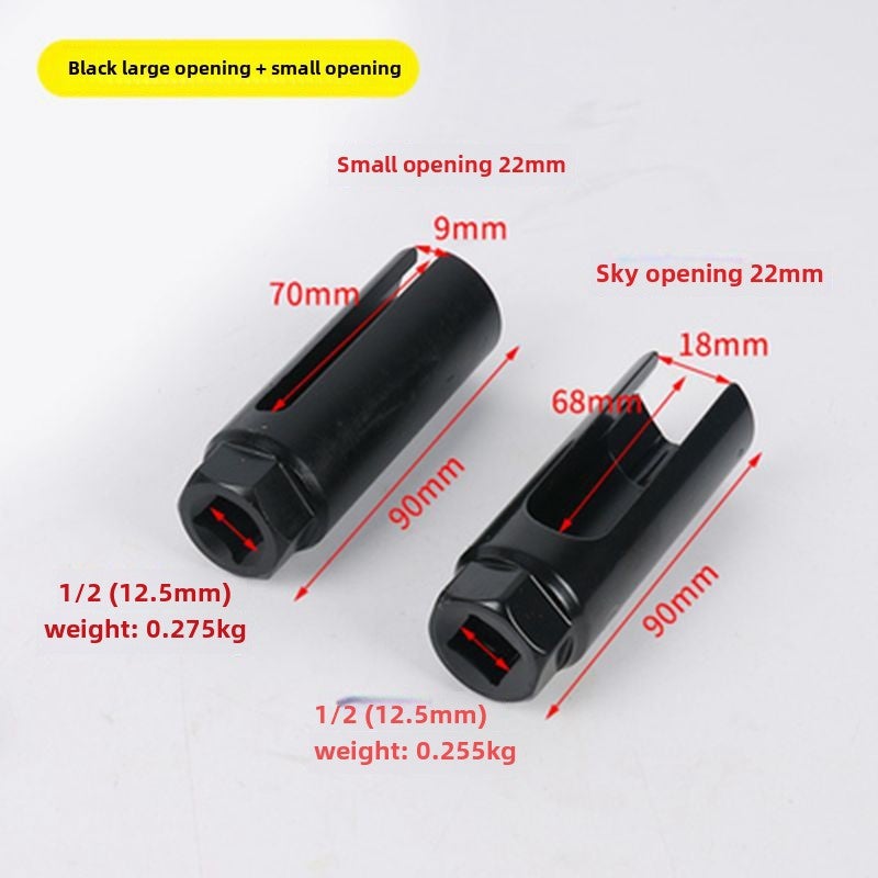 Automotive Oxygen Sensor Socket Removal Wrench Tool Oxygen Sensor Socket 22mm Special Tool Free Shipping(1/2 black large opening 22mm * 90mm) - Image 2