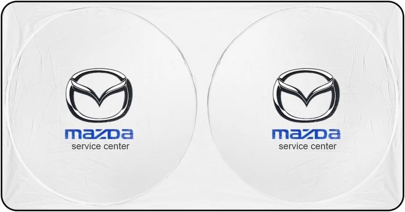 mazda Foldable Car Windshield Sunshade for Front Glass – 150 × 75 cm Reflective UV Protection Sun Shade, Heat Reduction Interior Protector with Easy Twist Fold Storage - Image 5