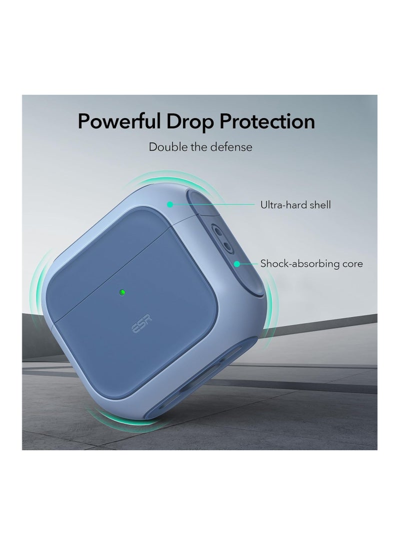 اي اس ار حافظة AirPods 4، متوافقة مع حافظة AirPods الجيل الرابع (2024) (USB-C)، متوافقة مع MagSafe، غطاء حماية من السقوط مع حبل، قفل غطاء مغناطيسي، سلسلة Orbit الهجينة، زرقاء - Image 5