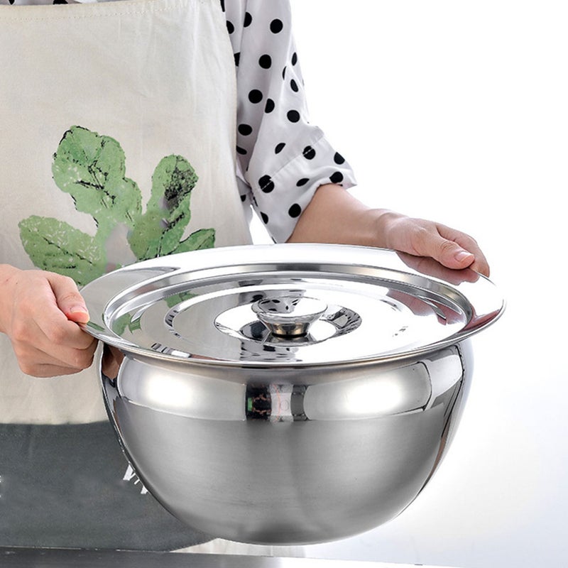 2pcs Stainless Steel Lid Kitchen Basin Cover Salad Basin Lid Lid Universal Basin Cover - Image 4