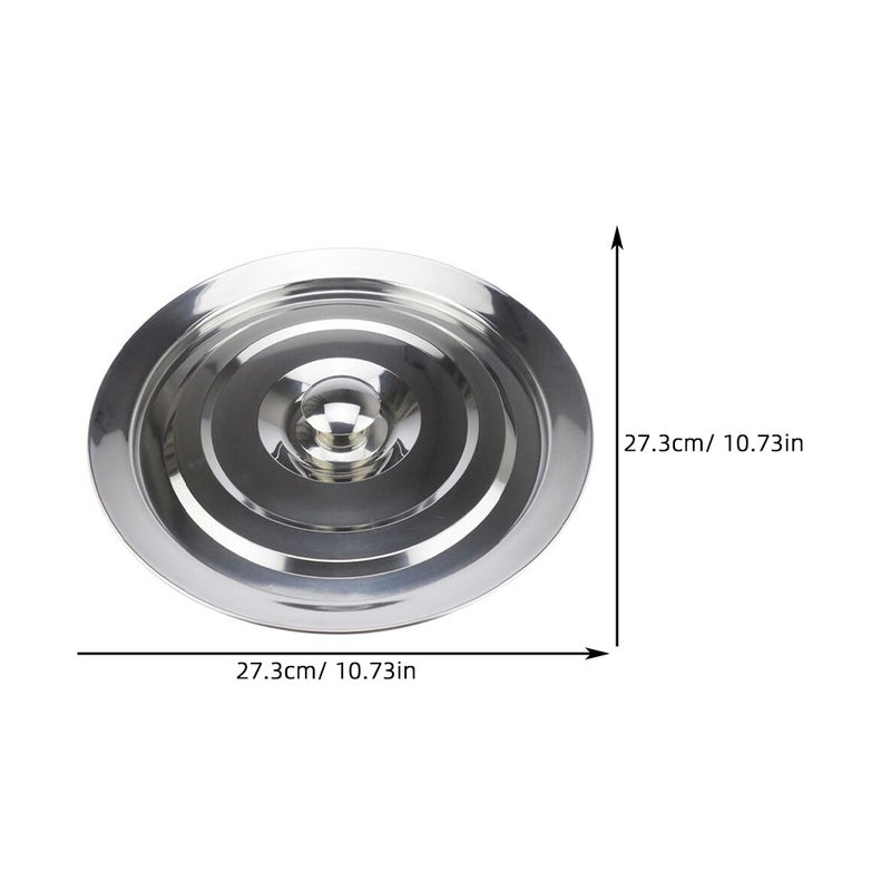 2pcs Stainless Steel Lid Kitchen Basin Cover Salad Basin Lid Lid Universal Basin Cover - Image 2