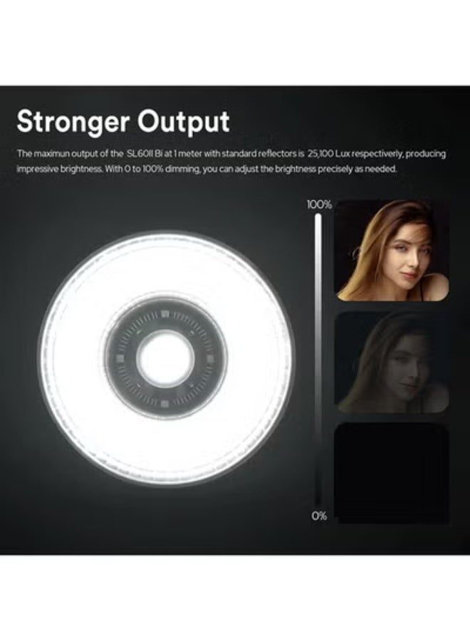 Godox SL60IIBi Bi-Color LED Video Light,2800K-6500K,CRI96+ TLCI97+,Builtin 11 FX Effects,APP/2.4GWireless Control Adjust Brightness,Bowens Mount LED Continuous Output Lighting - Image 5