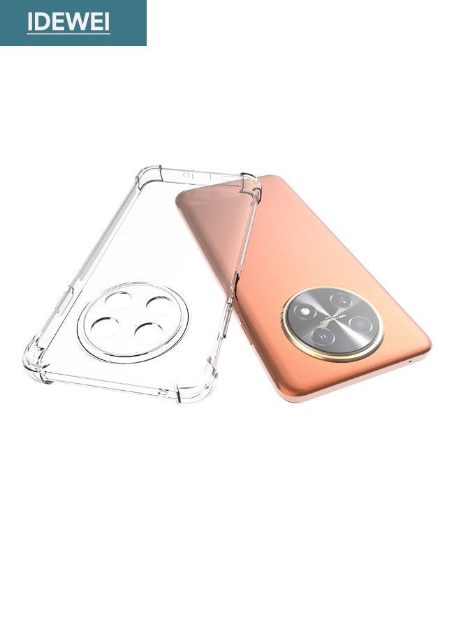 IDEWEI HUAWEI Nova Y91 Case, Designed for HUAWEI Nova Y91 4G Case, Nova Y91 Cover with Four Corner Anti-Fall Airbags, Slim Flexible TPU Rubber Soft Silicone Back Cover for Huawei Nova Y91 4G (Clear) - Image 3