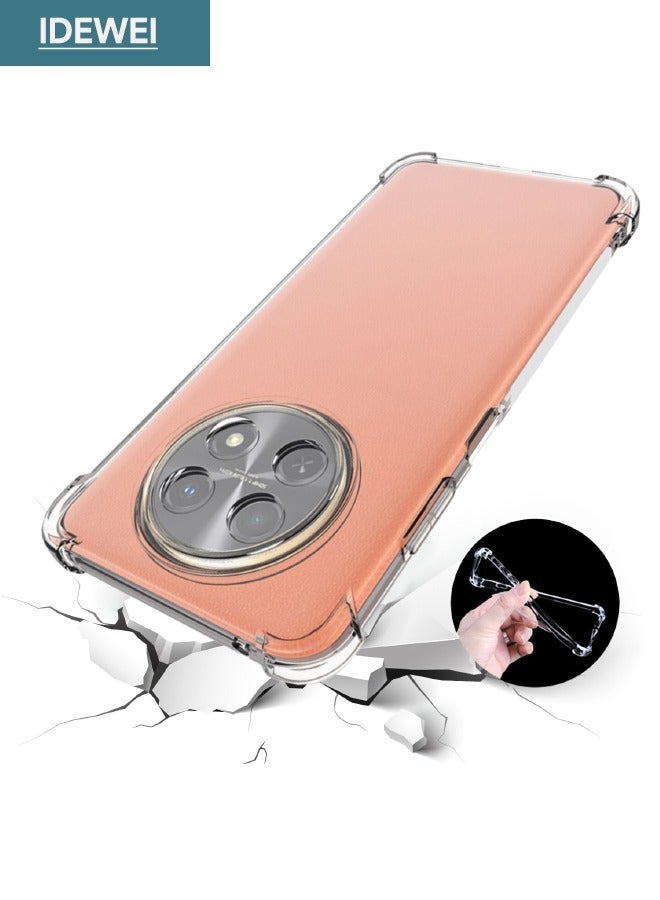 IDEWEI HUAWEI Nova Y91 Case, Designed for HUAWEI Nova Y91 4G Case, Nova Y91 Cover with Four Corner Anti-Fall Airbags, Slim Flexible TPU Rubber Soft Silicone Back Cover for Huawei Nova Y91 4G (Clear) - Image 1