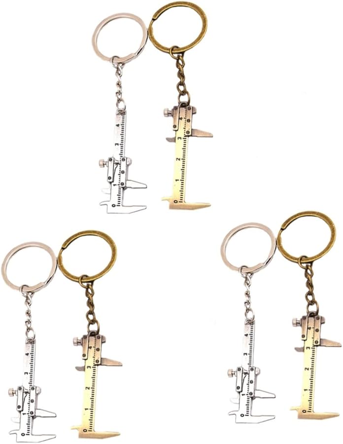 3 Pack Mini Caliper Keychain Pocket Micrometer Tool Dial Gauge - Image 1