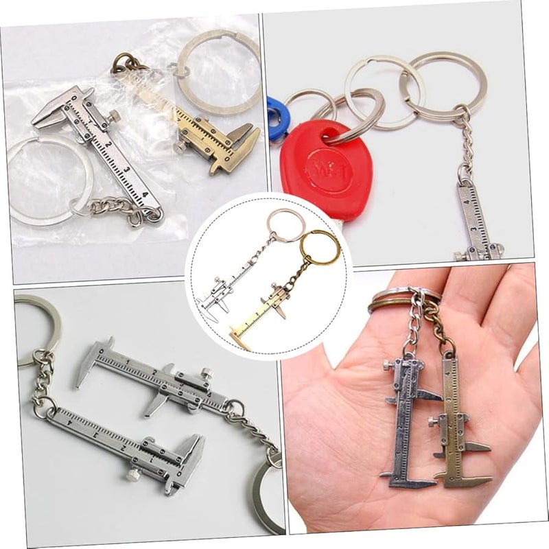 3 Pack Mini Caliper Keychain Pocket Micrometer Tool Dial Gauge - Image 5