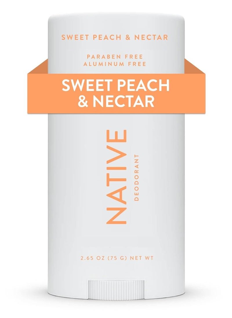 native Native Deodorant | Natural Deodorant Seasonal Scents for Women and Men, Aluminum Free with Baking Soda, Probiotics, Coconut Oil and Shea Butter | Sweet Peach & Nectar  - Image 1