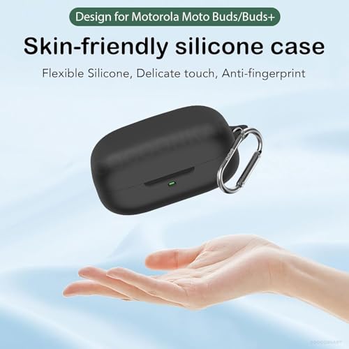 Cocoonkart Silicone Case Cover for Moto Buds | Buds+ Plus (Black) - Image 4