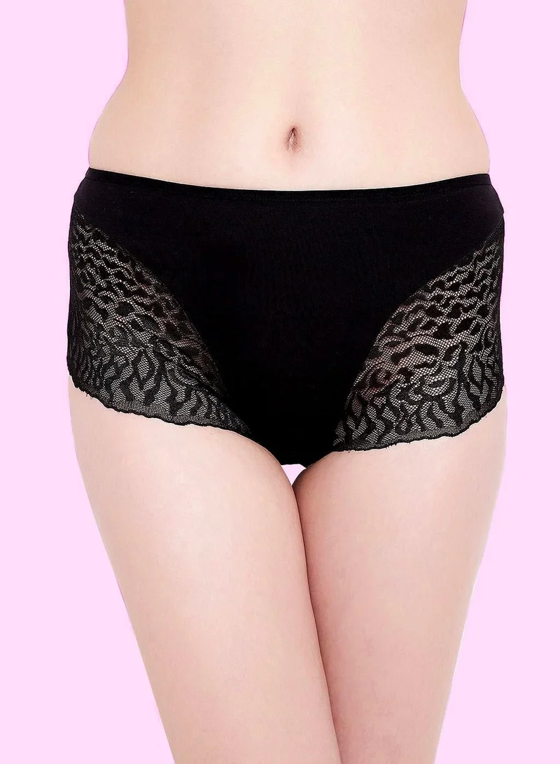 كلوفيا Clovia Cotton High Waist Hipster with Lace Wings
