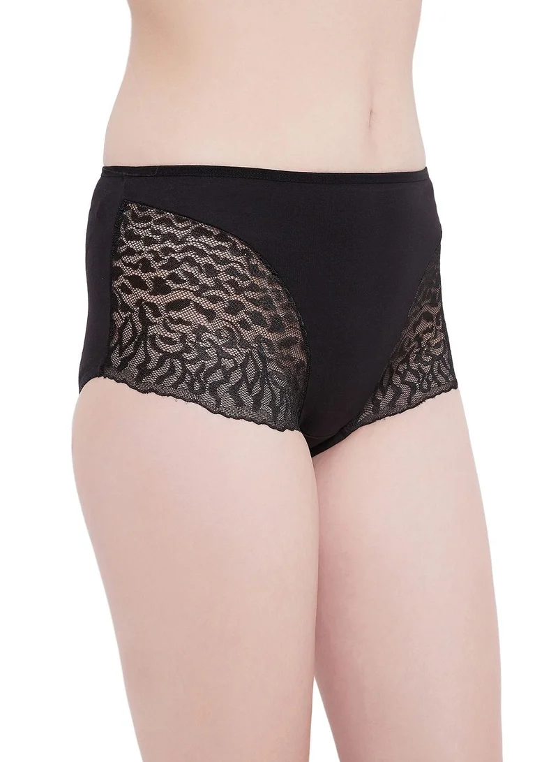 كلوفيا Clovia Cotton High Waist Hipster with Lace Wings