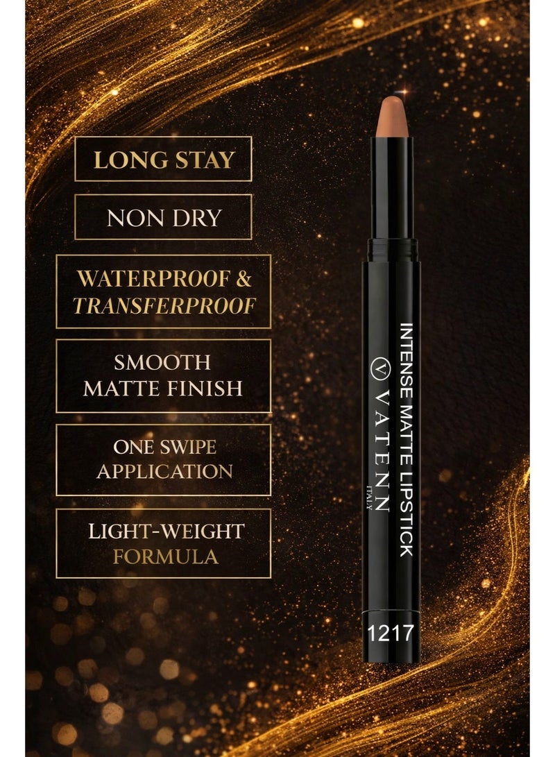 VATENN ITALY Intense  Matte Lipstick 1232 Longstay with Avocado Oil & Vitamin E,16-Hour Stay, Smudge-Proof, Hydrating & Lightweight Matte Lip Color for Smooth, Moisture-Locked Finish - Image 5