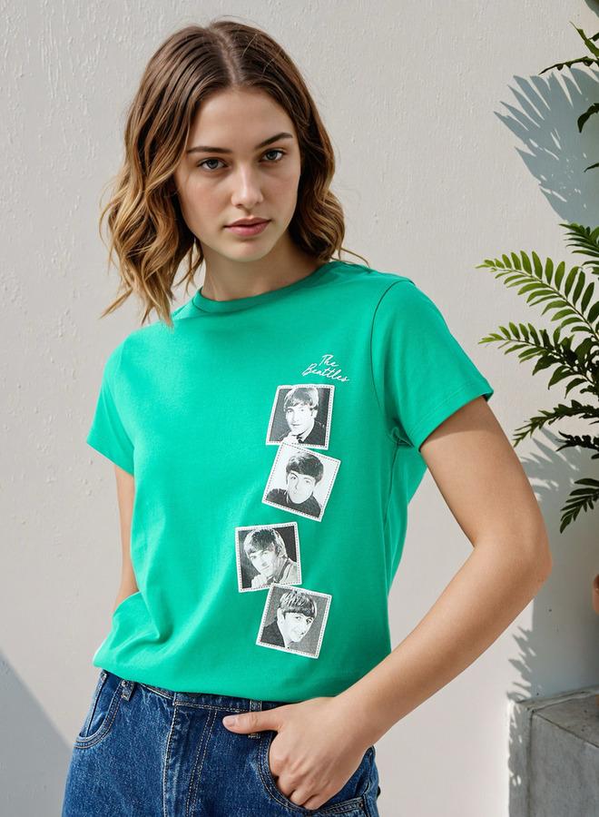 SP Characters Beatles Graphic Print T-shirt - Image 1
