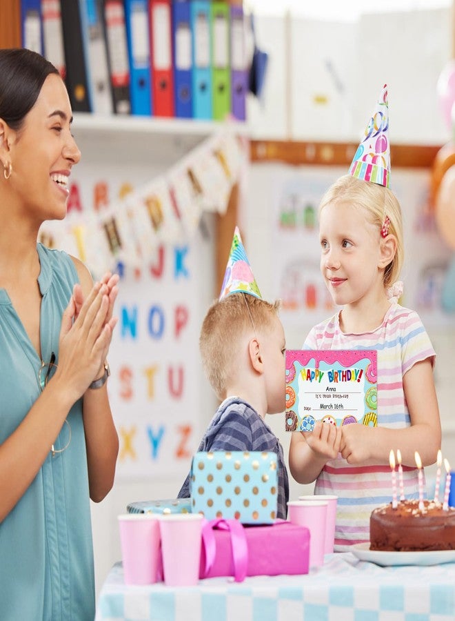 FaCraft Birthday Certificates for Students - 30PCS Happy Birthday Certificates for Kids Classroom from Teacher Back to School Supplies Preschool Kindergarten Classroom Students Birthdays Awards Gifts - Image 2