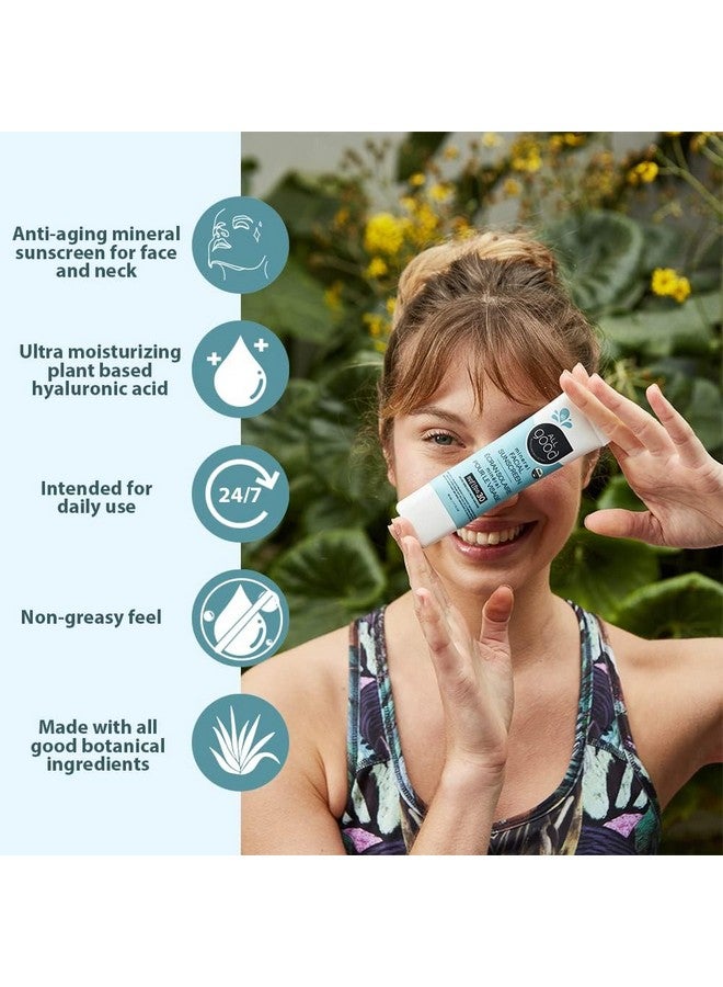 آول جود ميكس ايڤريثينج بيتر لوشن واقي من الشمس من All Good Facial Mineral Sunscreen Lotion SPF 30 | مرطب يومي للوجه، نباتات مغذية، حمض الهيالورونيك، شاي أخضر، صبار، آذريون، زيت بذور التوت | 1.7 أونصة (عبوة من قطعتين) - Image 2