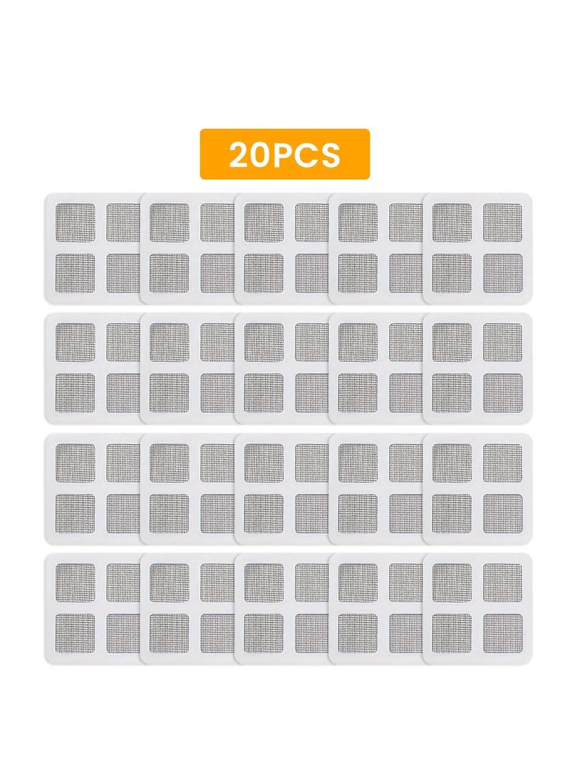 TREXEE TREXEE 20 Pack Disposable Shower Drain Hair Catcher Drain Hair Catcher Waterproof Mesh Stickers for Bathroom Accessories Apartment Essentials for Kitchen Sink Bathtub 4 X 4  - Image 2