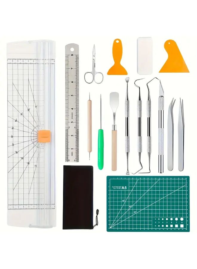 Professional Vinyl Crafting Tool Set Precision Trimming Weeding Stainless Steel Cutter And Mat For Diy Scrapbooking - Image 1