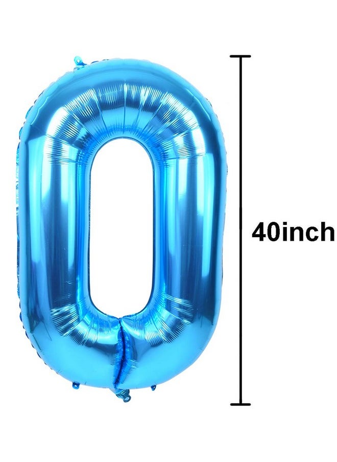 TONIFUL - 40 Inch Blue Large Numbers Balloon 0-9 Birthday Party Decorations,Foil Mylar Big Number 3 Balloon Digital 3 For Birthday Party,Wedding, Bridal Shower Engagement Photo Shoot, Anniversary - Image 1