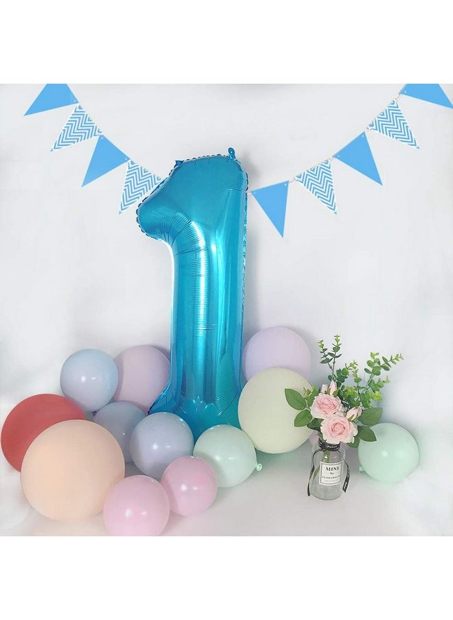 TONIFUL - 40 Inch Blue Large Numbers Balloon 0-9 Birthday Party Decorations,Foil Mylar Big Number 3 Balloon Digital 3 For Birthday Party,Wedding, Bridal Shower Engagement Photo Shoot, Anniversary - Image 1