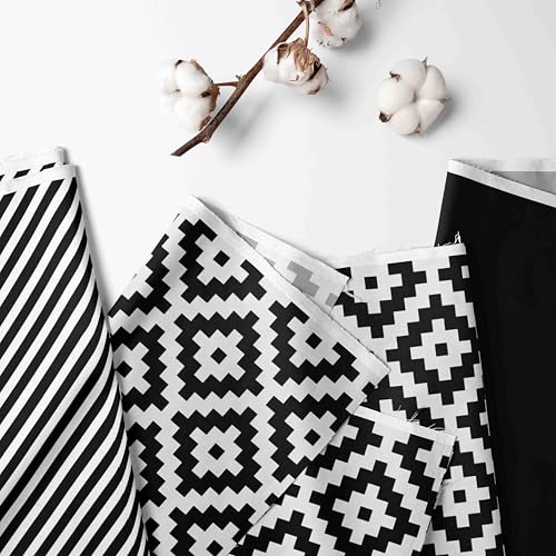 Bacati Love Warp Stripes Diaper Changing Pad Cover, Black/White (LOBKWSTCPC) - Image 2