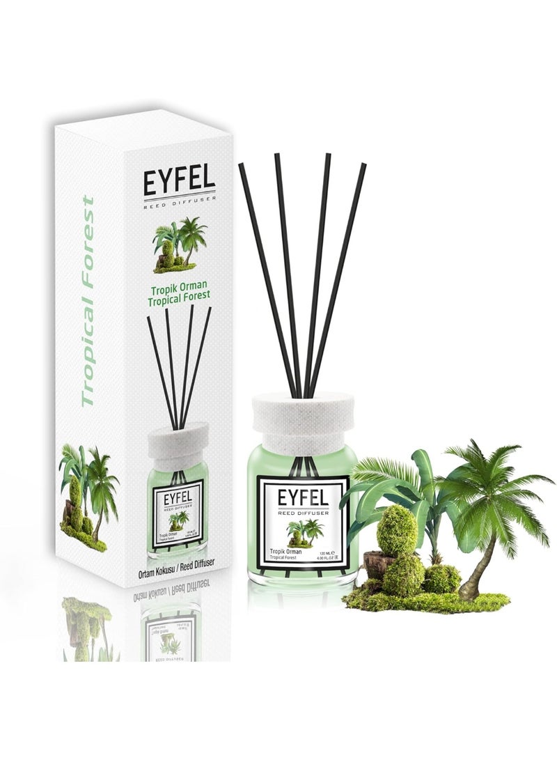 EYFEL EYFEL Tropical Forest Reed Diffuser, 120ml | Premium Eau de Parfum Scent | Long-Lasting & Refreshing Aroma for Home & Office - Image 1
