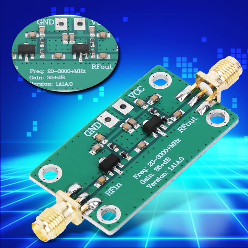 RF Amplifier Radio Module Low Noise 35dB Gain 20-3000 MHz for Bluetooth / WiFi / GPS - Image 1