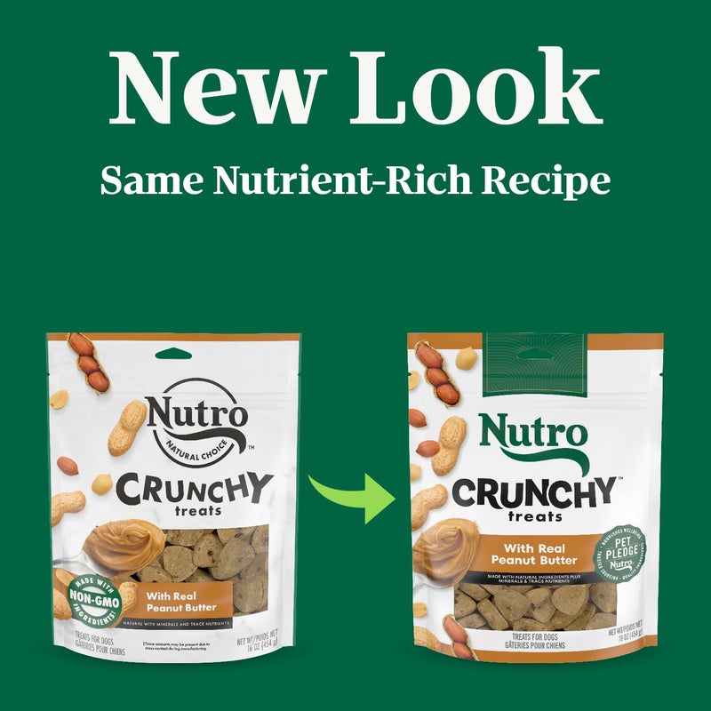 Nutro Crunchy Dog Treats with Real Peanut Butter, 16 oz. Bag - Image 2