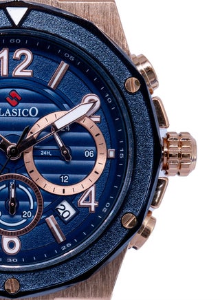Fluxar 6-Hands Chronograph Watch – Cobalt Blue Chronograph Edition with Premium Silicon Strap – Elite Y121 Calibre Movement – Waterproof Design - view 2