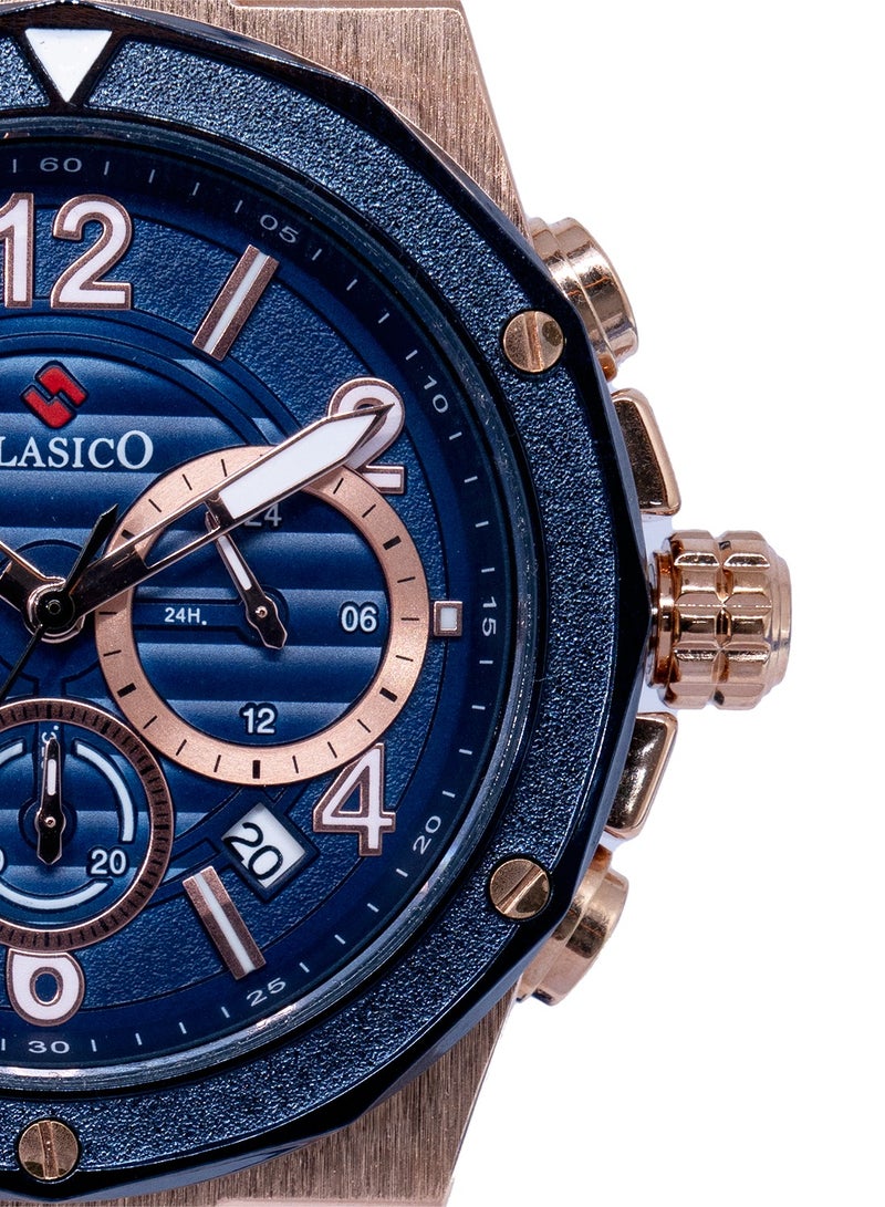 Clasico Fluxar 6-Hands Chronograph Watch – Cobalt Blue Chronograph Edition with Premium Silicon Strap – Elite Y121 Calibre Movement – Waterproof Design - Image 2