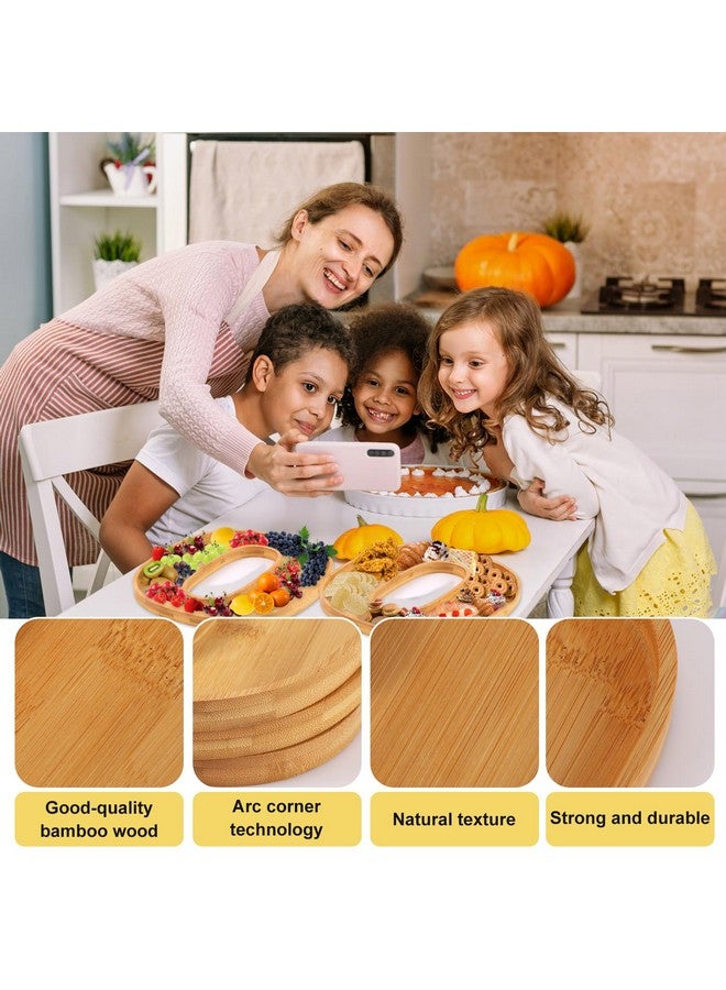 PEUTIER PEUTIER 3pcs Halloween Charcuterie Board, BOO Halloween Cheese Board Wooden Serving Platter Snack Trays Dinnerware Cookware for Home Kitchen Candy Cookie  - Image 3