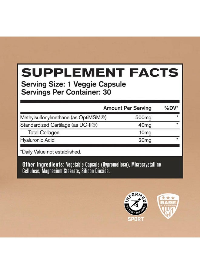 BARE PERFORMANCE NUTRITION, BPN Strong Joints, Joint Support Capsules, UC-ll®, Joint Comfort, Mobility and Flexibility - Image 2