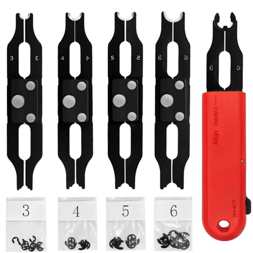 Sopnom E Clip Tool E Clips Removal and Installation Assortment Kit Tool Set Exchangeable 4 Sizes 3456mm Clip Rings Kit 40Pcs E Clips - Image 1