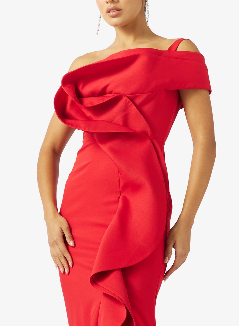 Iyra Off-Shoulder Side Slit Dress - Image 4
