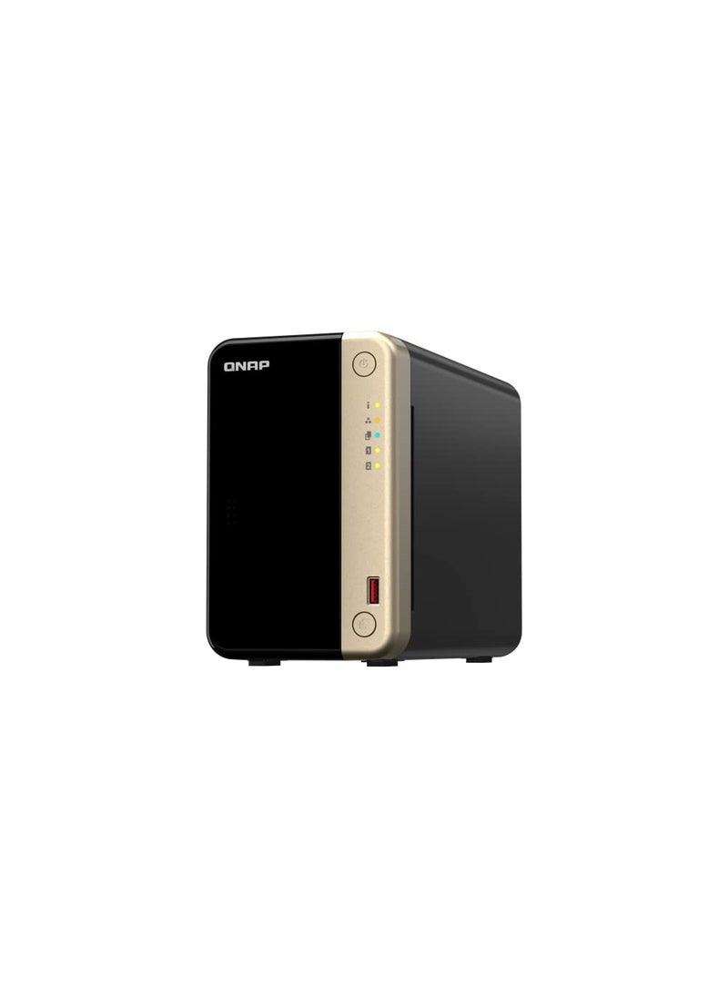 QNAP QNAP TS-264-8G-US 2 Bay High-Performance Desktop NAS with Intel Celeron Quad-core Processor, M.2 PCIe Slots and Dual 2.5GbE (2.5G/1G/100M) Network Connectivity (Diskless)  - Image 1