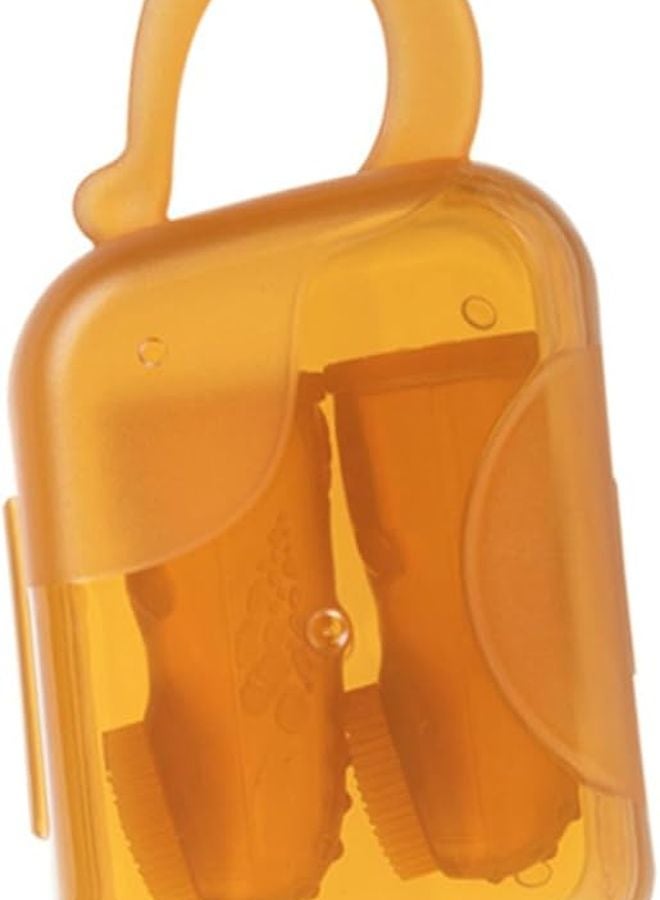 فرشاة أسنان سيليكون للأصابع مزدوجة الجوانب لتخفيف التسنين مع مساج للفم وصندوق تخزين - Image 2