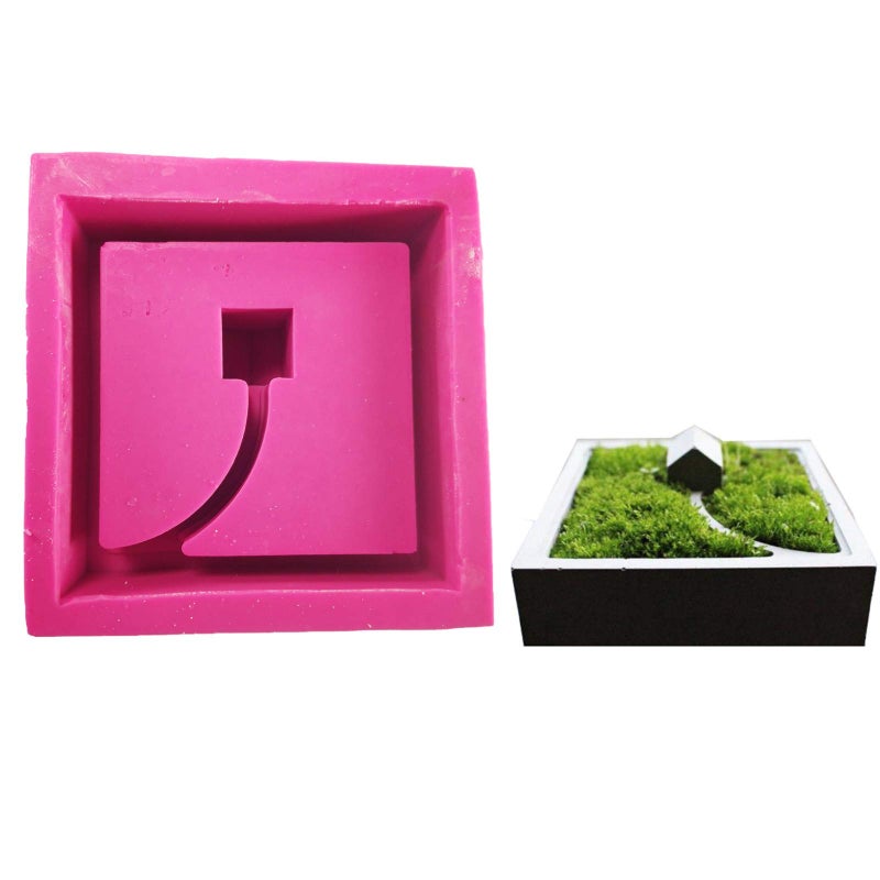Silicone Molds for Concrete Flower PotsSquare Geometric Silicone Planter Molds Succulent Plant Flowerpot Molds Cement Clay Molds DIY Handcraft Decoration Tool