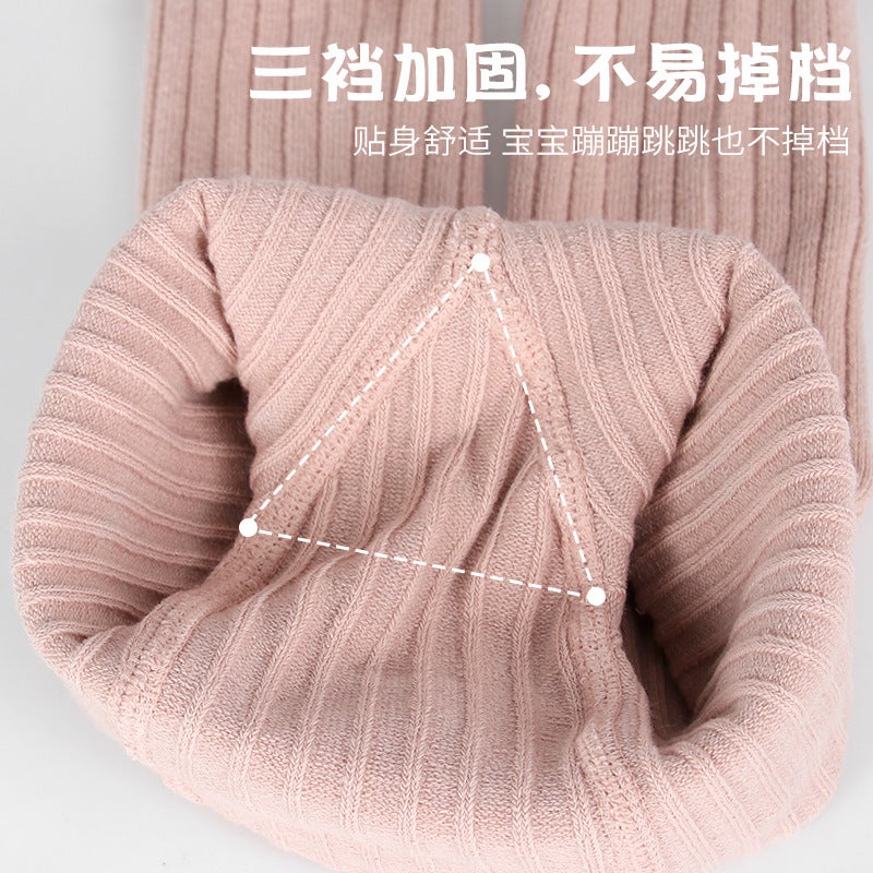 Combed Cotton Children'S Pantyhose Bow Girls Leggings Thick Cute Baby Pantyhose - Image 4