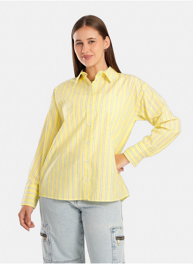 Clue Light Yellow Striped Shirt  - Image 2
