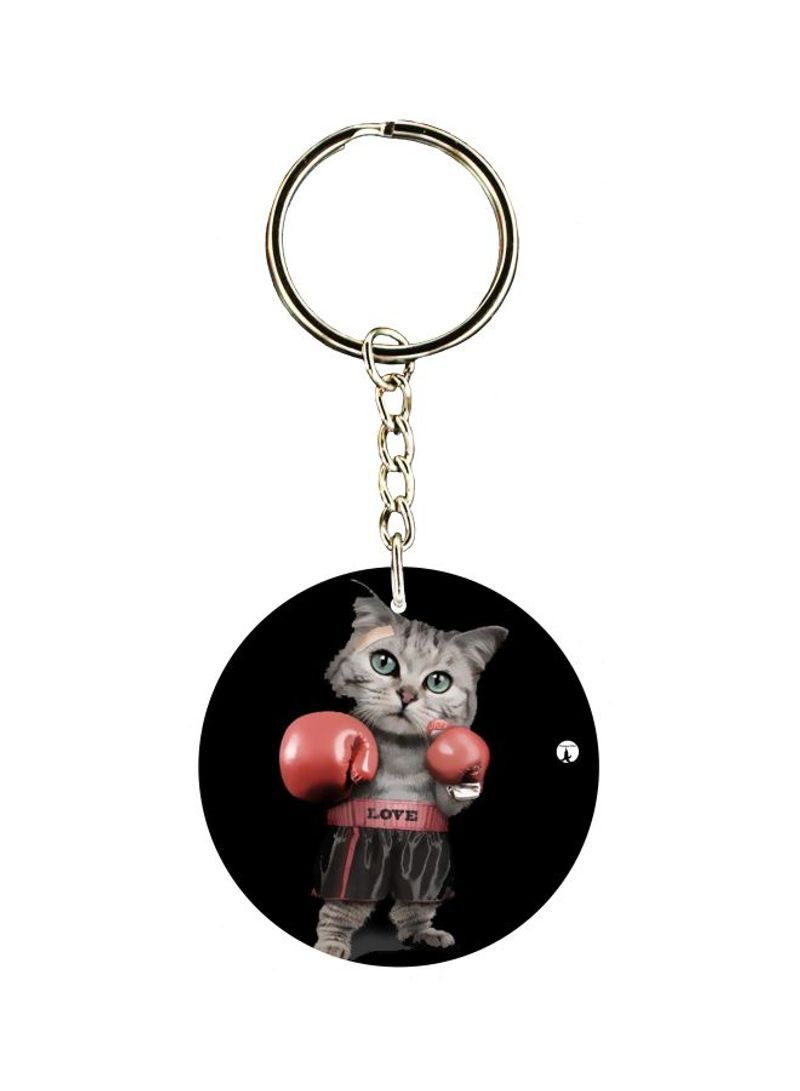 RKN Cat Printed Keychain